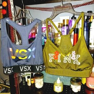 🎈Like New Bundle(2) PINK & VSX Active🎈BUY 1 GET 1 FREE💥 Sports Bras S